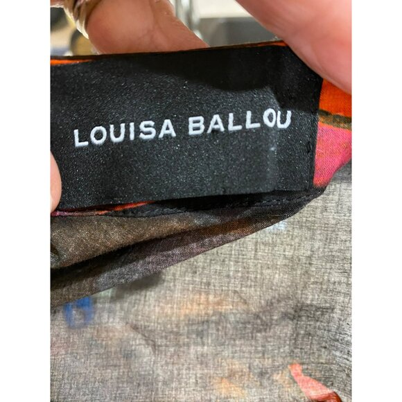 Louisa Ballou Tropical Print Maxi Dress 100% Cotton Size Medium Retail $1215 - Picture 6 of 14